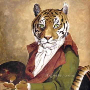 vêtements tigre Peinture à l'huile